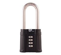 IFAM Combination Padlock, Black Force AL Model, Anti-Corrosion Coating, Double Anchor System, Outdoor Use, Anti Shock, Hardened Steel Arch, Maximum Security Level, Black