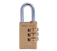 IFAM | Combination Padlock C30R Series | 21 mm Length | Brass | Maximum Safety | Smooth Rollers | with Key and Over 10,000 Combinations