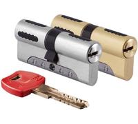 IFAM Exterior Door Cylinder WX1000 30 x 50 Brass Colour, High Security Cylinder Lock, European Profile, Includes 5 Keys, Anti-Break Protection, Anti-Drill, Anti-Bumping