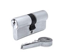 iFAM, F5S Series Euro Profile Cylinder, 35 x 35 mm, for Door, Simple Solution, Extruded Brass, Wide Variety of Measurements, Silver