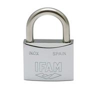 IFAM Inox40 Keyed Alike Padlock (084005) - Stainless Steel Padlock, 40 mm, Stainless Steel Normal Arch, Anti-Rust Treated Body, Weatherproof Marine Padlock with 2 Keys