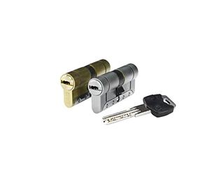 IFAM Iridium Series Cylinder, 30 x 30 mm, Cam 15 mm, Pump Doors, 5 Keys, Double Protection Anti-Break, Anti-Drill and Anti-Pick, Double Anti-Bumping System, European Profile Lock Colour: Ni. quel