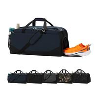 iFARADAY 47L Duffle Bag for Travel with Shoe Compartment, Navy Blue