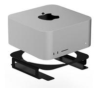IFCASE Aluminum Desktop Mount Stand for Mac Studio, Mac mini M2, M1 - Improved Cooling, Desk Organization (Black)