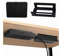 IFCASE Under Desk/Wall Mount for Dell Docking Station (Black) | for WD25 UD22 WD19 WD19S WD22TB4 WD19TBS SD25 SD25TB4, Power Brick (180W/130W) Holder