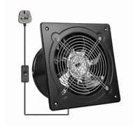 iFCOW 8 Inch Kitchen Extractor Fan, 1050m³/h Metal Exhaust Fan with Switch and Built-in Check Valve, Low Noise Ventilation Fan for Basement Garage Warehouse Rapid Heat, Moisture & Fume Exhaust