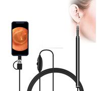 iFCOW Ear Endoscope, 3 in 1 Ear Scope, 720P HD Waterproof Digital Led Otoscope Ear Camera Scope Earwax Removal Kit for Android Phone Windows Mac PC