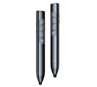 iFCOW Presenter Remote, Wireless RF USB Presentation Clicker with Stylus Pen Slide Advancer with Hyperlink for Classroom Meeting Lecture