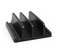 iFCOW Universal Laptop Stand, Dual-Slot Vertical Laptop Stand Space-Saving Desktop Notebook Holder
