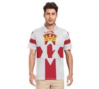 IFCXA Northern Ireland Flag Men's Breathable Quick Dry Short Sleeve Polo Shirts Multicoloured
