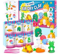 iFergoo Air Dry Clay - Pets Theme, 6 Fun Animal Designs, Create Modeling Clay Art, Modeling Clay Art & Craft Activity, Creative DIY Gift for Girls & Boys Ages 3-12