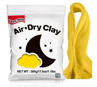 iFergoo Air Dry Clay, Ultra Light Modeling Clay, Magic Clay DIY Creative Modeling Dough, Kids Gifts for Girls Boys-1.1 Lbs/ 500 g (Yellow Clay)