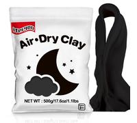 iFergoo Air Dry Clay, Ultra Light Modeling Clay, Magic Clay DIY Creative Modeling Dough, Kids Gifts for Girls Boys-1.1 Lbs/ 500 g (Black Clay)