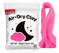 iFergoo Air Dry Clay, Ultra Light Modeling Clay, Magic Clay DIY Creative Modeling Dough, Kids Gifts for Girls Boys-1.1 Lbs/ 500 g (Pink Clay)