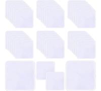 iFForce 40 PCs Sublimation Blanks Patches - Large Iron-on Patch with White Border - Exquisite Fabric Patches for DIY Hats Backpack T-Shirt Project (Square White Border)