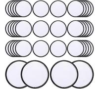iFForce Sublimation Blanks Patches - 40 PCs Round Large Iron-on Patch with Black Border - Strong Adhesive Badges for DIY Hats Backpack T-Shirt Project