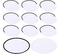 iFForce Sublimation Blanks Patches - Large Iron-on Patch with Black & White Border - Upgraded Strong Adhesive Badges for DIY Hats Backpack T-Shirt Project, Oval, 20 Pieces, (20 Oval Patches)