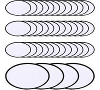 iFForce Sublimation Patches - 40 PCs Oval Large Iron-on Blanks Patch with Black Border - Exquisite Fabric Patches for DIY Hats Backpack T-Shirt Project