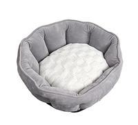 ifgswopq Dog Bed Dog Bed,Washable for Cats Or Small Dogs Indoor Cushion Bed for Improved Sleep,Soft Round Sofa Bed for Kitties Puppy (Pink) (Light Gray)