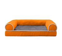 ifgswopq Dog Bed Orthopaedic Solid Memory Foam Dog Bed Mattress,Washable Cover,Great for Pet Arthritis,Hip Dysplasia Etc (Light Green) (Orange)