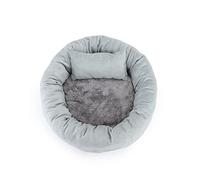 ifgswopq Dog Bed,Washable Puppy Bed Deluxe Round Soft Plush Pet Bed for Small Dogs and Cats,can Place It Anywhere (Silver Moon Gray Small) (Light Gray X Large)