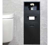 IFHBFD Stainless Steel Shower With Square Corners, Built-In Shower Shelf & Trash Bin, Waterproof Bath For Kitchen & Hotel Use - & Slish Design,Black700X280X140MM A