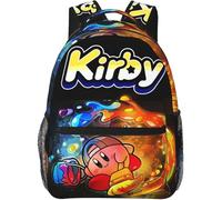 IFHSIGoe Cartoon KirBy Backpack KirBy Casual Daypacks Wear- Resistant Travel Bags Laptop Bag For Unisex Cute KirBy Rucksack Merch Gifts