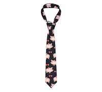 IFHSIGoe Cute Pig Animal Pig Tie for Men,Necktie for Wedding, Groomsmen, Missions, Dances