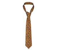 IFHSIGoe Ghana Kente Cloth Mens Ties Men's Neckties Polyester Novelty Skinny Tie For Wedding Party Groom Groomsmen