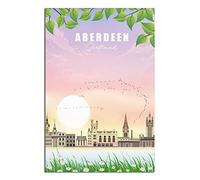 IFHSIGoe Metal Tin Sign Aberdeen Scotland Tin Sign Travel Vintage Art Wall Decor Sign Home Kitchen Bar Patio Cave Funny Decor 30x43 CM