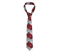 IFHSIGoe Red Boxing Gloves Mens Ties Men's Neckties Polyester Novelty Skinny Tie For Wedding Party Groom Groomsmen