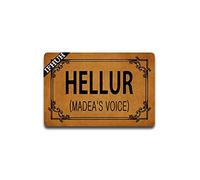 IFHUH Hellur Madea'S Voice Doormat Funny Doormat Sayings Front Door Mat Rubber Non Slip Backing Funny Welcome Mat Indoor Outdoor Rug 23.6 in(W) X 15.7 in(L)