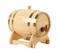 IFIKK Oak Barrel Vintage Wood Oak Wine Dispenser Wine Barrel Wooden Barrel for Storage Beer Whiskey Rum Port Aging Wine Spirits Wine Barrels Wine Holder 1.5L/3L/5L (Natural color, 1.5L)