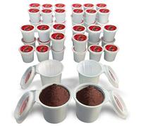 iFillCup, 48 Count Red - iFillCup, fill your own Empty Single Serve Pods. Eco friendly 100% recyclable pods for use in k cup brewers including 1.0 & 2.0 Keurig. Airtight to seal in freshness.