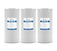 iFilters 5 Micron 10” x 4.5” Whole House Triple-Layer Dual Purpose Sediment and Carbon Water Filter Replacement Cartridge for GE FXHTC, GXWH40L, GXWH35F, GNWH38S, Culligan RFC-BBSA, WRC25HD, 3-Pack