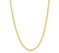 IFIX 30'' Gold Rope Chain for Men Women Rope Necklace Chain 4mm 5mm 6mm 80s Gold Chain Costume Chain 90s, 31 Inch Long, Stainless Steel, No Gemstone