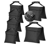 ifkdnr 6 Packs Sandbags, Heavy Duty Sand Bags with 12 PE Bags, Sand Bags with Buckle Straps for Support Light Stand, C Stand, Light Stand with Caster, More 2/4/6/8/10/12/14 Packs Sandbag to Choose.