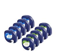 IFNSBUAYW 5PK 10PK Compatible With 12mm Clear Tape Refills 12267 91331 91203 LT Tape For Label Machine LT-100H LT-100T Universal Fit Aftermarket Replacement(5 Paper 5 Plastic)