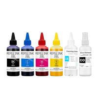 IFNSBUAYW Eco-Solvent Ink 100ML Per Bottle Compatible With DX5 DX6 DX7 DX10 Printheads 4800 4880 R2000 TX800 1390 1500W L800 L1800(BK C M Y CS CO)