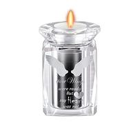 IFOLAINA Small Urn for Human Ashes Adult Male Cremation Crystal Storage Keepsake Candle Holder Funeral Memorial and Ash for Loved Ones - Angel Wings