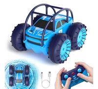 ifollower Rechargeable Remote Control Cars Age 3+, Amphibious Direct Charging RC Car, Controllable LED 360 Stunt Flip, 4WD All Terrain 2.4G Anti Interference - Toy Truck Gift for Boys Girls Ages 3-12