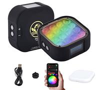 Camera Light, IFOOTAGE RGB Video Light, Portable Light Panel 360° Full Color with APP Control, for Vlogging, Youtube, Studio, Live streaming, Photography, TikTok - HL1 C4 (Black)