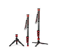 IFOOTAGE Cobra 3 Monopod C180F, 71" Carbon Fiber Travel Monopod, Professional Camera Monopod with Tripod Base, Max Load 8KG, Compatible with DSLR Cameras, Camcorders