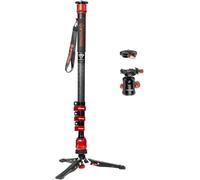 IFOOTAGE Cobra 3 Monopod with Ball Head, 71'' Video Monopod Kit for Canon Nikon Sony Olympus Panasonic DSLR Camera - C180F-P + Komodo MP30