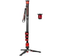 IFOOTAGE Cobra 3 Pedal Monopod C180F-P with Additional Quick Release System, 71" Professional Carbon Fiber Travel Monopod with Feet, Payload 17.64Lbs/ 8KG