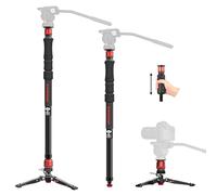 IFOOTAGE Cobra 3 Strike A150S- Camera Monopod With Feet, One-Touch Lifting Aluminum Video With Removable Tripod Base, Payload 11lb 60"/150cm, Ergonomic Design & Pedal Locking System