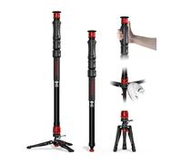 IFOOTAGE Cobra 3 Strike Monopod A150S-Ⅲ Camera Monopod with Feet, One-Touch Lifting Aluminum Video Mono pod with Removable Tripod Base, Payload 11lb 60"/150cm, Ergonomic Design&Pedal Locking System
