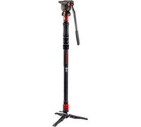 IFOOTAGE Cobra 3 Strike Monopod with Fluid Head K5S, 59" Camera Monopod, Pedal Locking Control, Rapid Height Adjustment