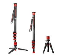 IFOOTAGE Monopod Cobra 3 C180F-P, 71" Camera Monopod with Feet, Professional Carbon Fiber Video Mono pod, Payload 17.64Lbs/ 8KG
