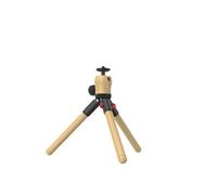 IFOOTAGE Timberpod Beech Minipod,Wooden Tripod,1/4" Screw 360° and 90° Flexible Ball Head 2 Height Settings,Black